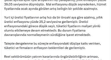 Cevdet Yılmaz: Tek haneli seviyelere ulaşıncaya kadar enflasyon ile mücadele edeceğiz