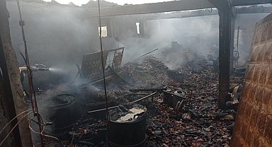 Edirne'de ahır yangını; 6 inek ve 5 keçi öldü