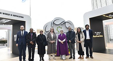 Emine Erdoğan, New York'ta 'Sıfır Atık Enstalasyon Sergisi'ni ziyaret etti