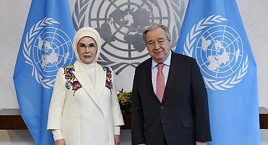 Emine Erdoğan, New York'ta BM Genel Sekreteri Guterres ile görüştü