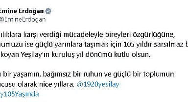 Emine Erdoğan: Yeşilay'ın kuruluş yıl dönümü kutlu olsun