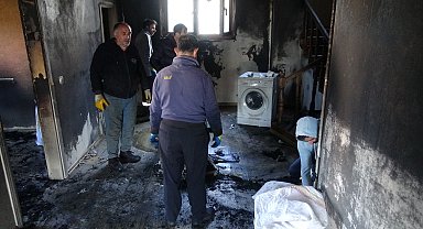 Girdikleri villada, garajdaki otomobilin parçalarını çalıp, evi ateşe verdiler