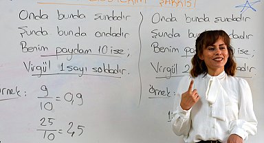 Gülsevim öğretmen, matematik dersini oyun ve şarkılarla öğretiyor