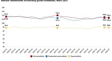 Güven endeksi hizmet sektöründe arttı, perakende ticaret ve inşaatta azaldı