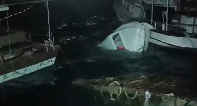 Hatay'da fırtına; tekneler alabora oldu, ağaçlar devrildi