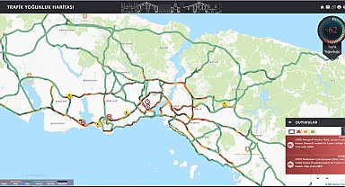 İstanbul - İstanbul trafiğinde yoğunluk yüzde 62 olarak ölçüldü