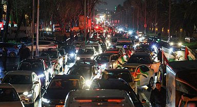 İstanbul - İstanbul'da Gazze'ye destek için büyük araç konvoyu düzenlendi