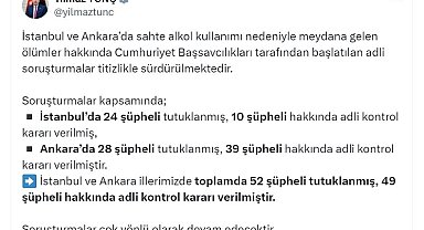 İstanbul ve Ankara'daki sahte içki soruşturmalarında 52 şüpheli tutuklandı