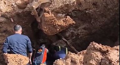 İzinsiz kanalizasyon kazısında toprak kaydı; 1 ölü