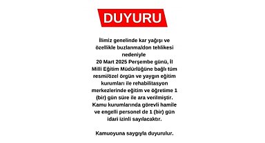 Karaman'da eğitime 'kar' arası