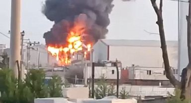 Kocaeli'de boya imalathanesinde yangın