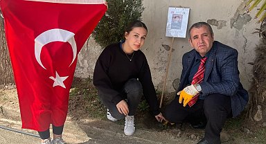 Liselilerin şehitler için yetiştirdiği 1000 gül fidanı toprakla buluştu