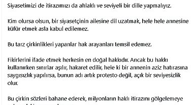 Mansur Yavaş: Bir siyasetçinin ailesine dil uzatmak asla kabul edilemez