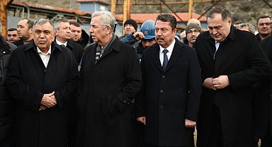 Mansur Yavaş, Çayırhan'da madencilerle bir araya geldi