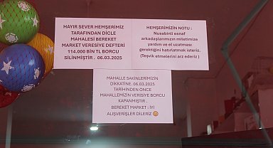 Mardin'de hayırsever, marketin 114 bin liralık veresiye borcunu ödedi