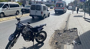 Motosikletin çarptığı kadın ağır yaralandı