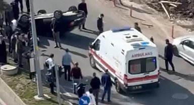 Otomobil takla attı: 3'ü çocuk, 6 yaralı