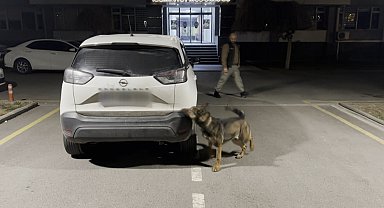 Otomobilin arka koltuğundaki uyuşturucuyu 'Mailo' buldu