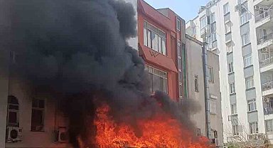 Park halindeki otobüs 'yakıldı' iddiası