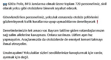 Polis ve jandarma personeli, yolcu gibi otobüslere binip şoförleri denetleyecek