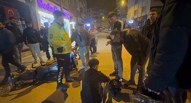 Polisten kaçan ehliyetsiz sürücü motosikletten düşüp yaralandı