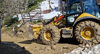 Rize'de heyelan; 4 ev tedbir amaçlı tahliye edildi