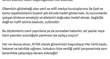 RTÜK Başkanı Şahin: Medya kuruluşlarımızı hedef göstermek zulümdür