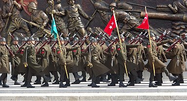 Şehitler Abidesi'ndeki 18 Mart törenlerinin genel provası yapıldı