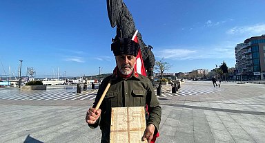 Şehitler için İstanbul'dan yola çıkan gazi torunu, Çanakkale'ye ulaştı