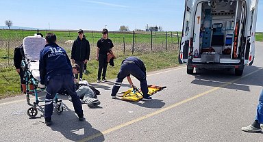 Tankere çarpan motosikletin kasksız sürücüsü ağır yaralandı