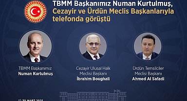 TBMM Başkanı Kurtulmuş, Cezayir ve Ürdünlü mevkidaşlarıyla görüştü