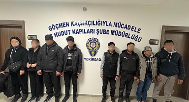 Tekirdağ'da 8 kaçak göçmen ile 2 organizatör yakalandı