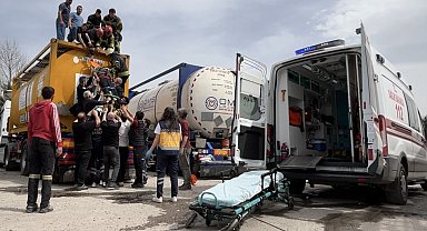 Temizlik yaparken boş kimyasal tankının içine düştü