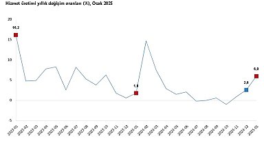 TÜİK: Hizmet üretimi ocakta arttı