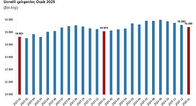 TÜİK: Ücretli çalışan sayısı ocakta arttı