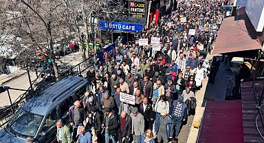 Tunceli'de Lazkiye'deki olaylara tepki yürüyüşü