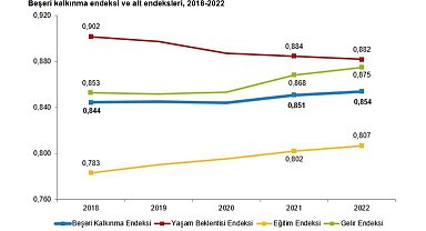 Türkiye'de beşeri kalkınma endeksi yüzde 1,1 arttı
