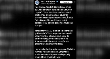 Uludağ'da otel yangını; 1 ölü