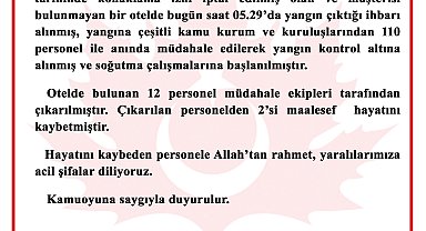 Uludağ'da otel yangını; 2 ölü