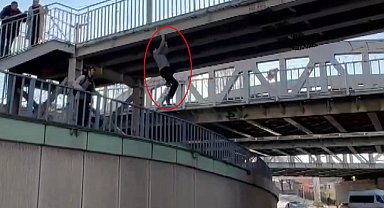 Video uğruna üst geçidin altından geçmeye çalışırken düşüp 2 bacağını kırdı