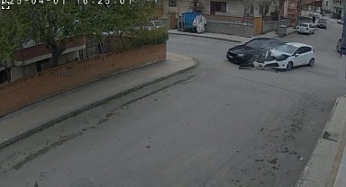 7 kişinin yaralandığı kazada, 4 yaşındaki çocuğun camdan fırladığı anlar kamerada