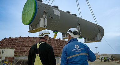 Akkuyu NGS'nin 3'üncü Güç Ünitesi'nin türbin binasına ekipman teslim edildi