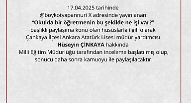 Ankara Atatürk Lisesi müdür yardımcısına soruşturma