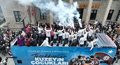 Avrupa ikincisi olan Trabzonspor U19 Takımı'na coşkulu kutlama