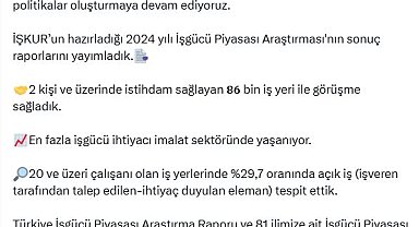 Bakan Işıkhan: En fazla iş gücü ihtiyacı imalat sektöründe yaşanıyor