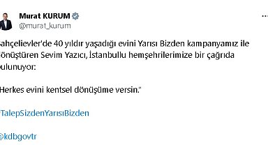 Bakan Kurum'dan 'Yarısı Bizden' paylaşımı