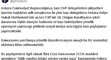 Bakan Tunç, 'CHP'ye kayyum atanacağı' iddialarına ilişkin soruşturma başlatıldığını açıkladı
