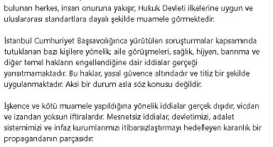 Bakan Tunç: İşkence ve kötü muamele iddiaları gerçek dışıdır