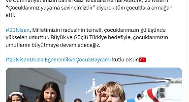 Bakan Yerlikaya'dan '23 Nisan' paylaşımı