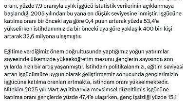 Cevdet Yılmaz: İstihdamımızı artıracak politikalarımızı sürdüreceğiz